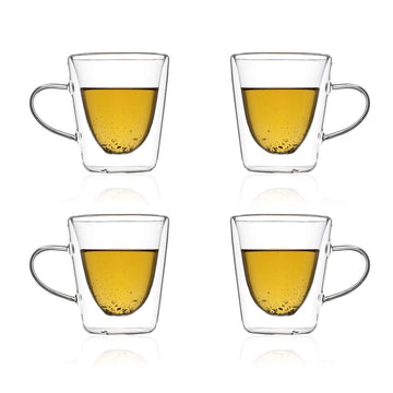 Double Wall Tea Mugs (120 ml) (Pack of 4)